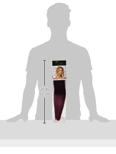 1 ST Lady Silky recto natural humano Extensión de Pelo con Premium de trama Europea Tejido de mezcla, número SP1, Borgoña oscuro, 35,6 cm)