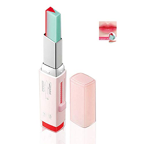 1 UNID Maquillaje Lápiz Labial Dos Tonos de Larga Duración Hidratante Gradiente Lápiz Labial Labio Brillo Tinte Impermeable Barra de Labios Regalo Cosmético Para Mujeres Mujeres (3 Pomelo Mint)