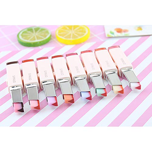 1 UNID Maquillaje Lápiz Labial Dos Tonos de Larga Duración Hidratante Gradiente Lápiz Labial Labio Brillo Tinte Impermeable Barra de Labios Regalo Cosmético Para Mujeres Mujeres (3 Pomelo Mint)