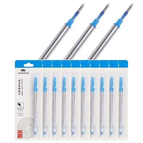 10 piezas en conjunto Azul Espiral Tinta Refill 0.5mm ajuste a Jinhao, Rollerball Pen