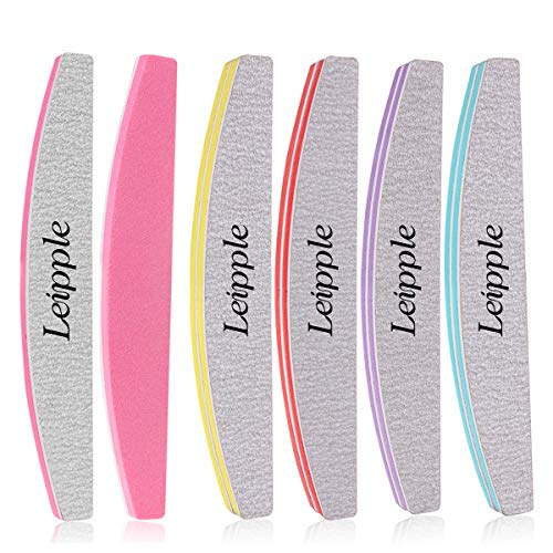 10 Piezas limas de uñas profesionales 100/180- limas para uñas de doble cara esponja herramientas de cuidado de mascotas para uso doméstico y salón