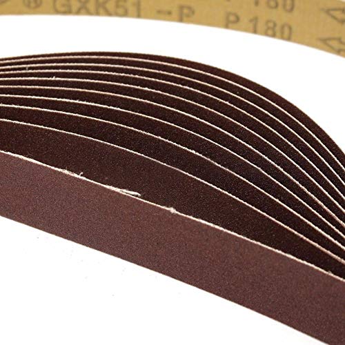 10 piezas nuevas bandas de lijado abrasivo de 760 mm * 25 mm para Rexon Clarke 80 Grit ~ 600 Grit, 80