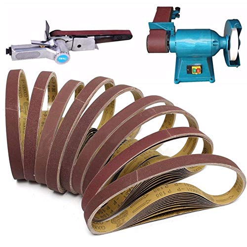 10 piezas nuevas bandas de lijado abrasivo de 760 mm * 25 mm para Rexon Clarke 80 Grit ~ 600 Grit, 80