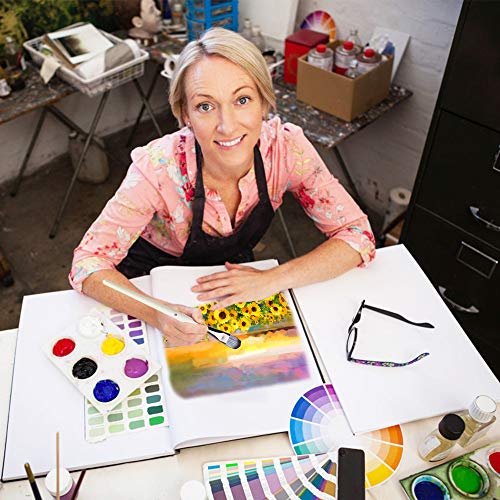 10 Piezas Pinceles de Pintura - Perfecto para Acuarela/Acrílico/Gouache/Aceite/Pintura de la Cara - Uso Múltiple - Nailon (Blanco)