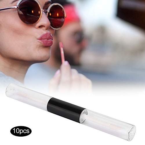 10 Uds 5ml tubos vacíos de brillo de labios de doble cabeza, botellas de lápiz labial DIY de doble cara para salones de belleza profesionales y bricolaje casero