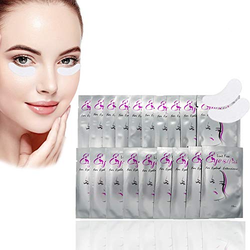 100 Pares Parches Ojos Pestañas Almohadillas de Gel Desechables Parche para Extensiones de Pestañas, Lifting Pestañas, Maquillaje Pegatinas para Los Ojos