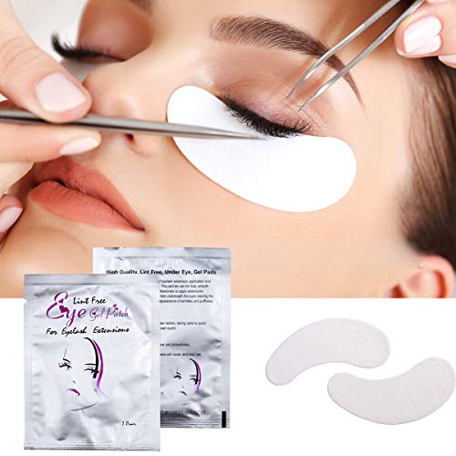 100 Pares Parches Ojos Pestañas Almohadillas de Gel Desechables Parche para Extensiones de Pestañas, Lifting Pestañas, Maquillaje Pegatinas para Los Ojos