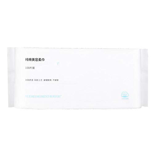 100 toallas de limpieza de algodón desechables para mujeres de lavado de cara toallitas desmaquillantes asépticas extraíbles 100 piezas