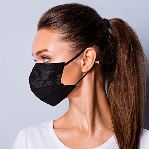 1000 Piezas Cerraduras de Cuerda Hebilla de Ajuste Hebilla de Cordón Antideslizante con 60 Clips de Pelo Pasadores de Estilo Plano Negros para Adultos Niños Accesorios de Cubierta de Cara