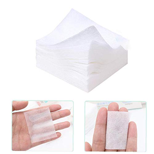 1000PCS maquillaje suave almohadillas de algodón pelusa Toallitas gratuita para eliminar de uñas Cara Ojos absorbente y delgada de algodón cosmético