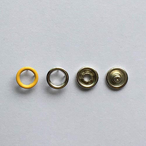 100set 9.5mm Metal Prong Snap Buttons Abrazaderas Prensa Remaches Poppers Deslizadores para niños Hebilla Para el cuidado de la piel Studs Snap Fasteners, mezclar 10 colores, 9.5mm 100set