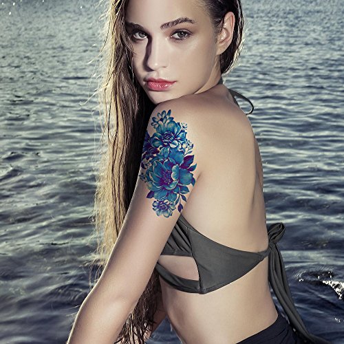 12 Hojas de tatuajes temporales para el brazo Pegatinas para hombres, mujeres Pegatinas de tatuajes temporales, Hombres, Mujeres, Tatuaje del brazo, Brazo completo, Media para el carnaval