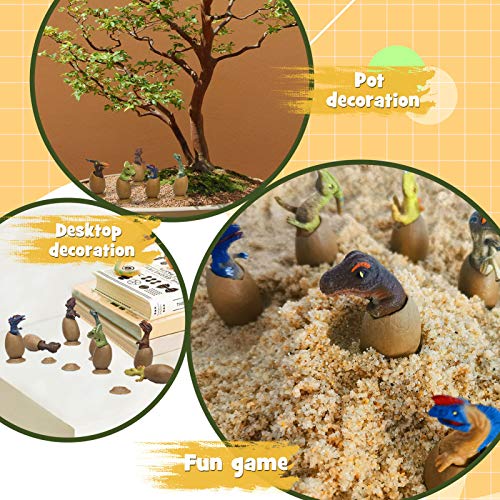 12 Piezas Juguetes Dinosaurios Huevos de Dinosaurio Tarta Cumpleaños Juguete Decoración de Pasteles para Niños