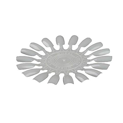 12 x uñas Art Tips Color Pop Stick Display Fan Práctica Starter Ring Clear DIY Palos Swatch polacos para exhibición y paleta de rueda de gráfico de práctica