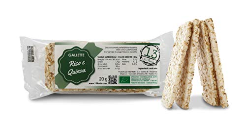 13 di Ilaria Tortitas de arroz y Quinoa 100% Bio - 20 bolsitas Individuales de 20gr
