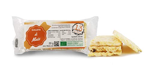 13 di Ilaria Tortitas de maíz 100% Bio - 20 bolsitas Individuales de 20gr