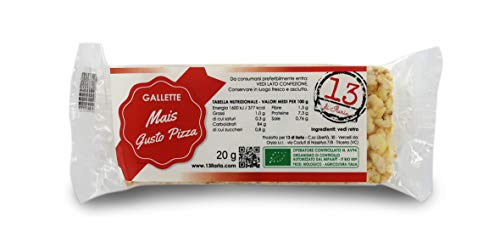 13 di Ilaria Tortitas de maíz con Sabor a Pizza 100% Bio - 20 bolsitas Individuales de 20gr