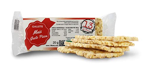 13 di Ilaria Tortitas de maíz con Sabor a Pizza 100% Bio - 20 bolsitas Individuales de 20gr