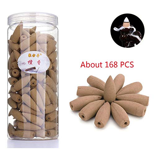 168 conos de incienso de reflujo natural, varios aromas de sándalo, rosa, limón, sakura, océano, lavanda, incienso, reflujo