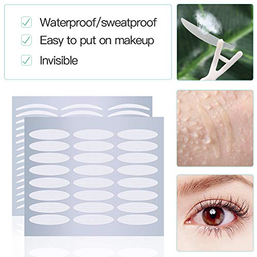 1920 unidades invisibles de cinta adhesiva para párpados – perfecto para capucha, gota, irregular o monopárpados