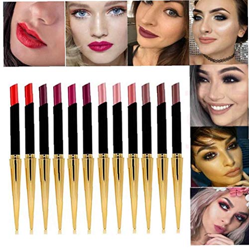 1pc Barra De Labios Mate Impermeable Y Dura Más Tiempo Bala Belleza Del Lápiz Labial Lip Cosmética Hidratante Diseño Satin Pintalabios Regalo Magnífico Para Muchachas De Las Mujeres (09)