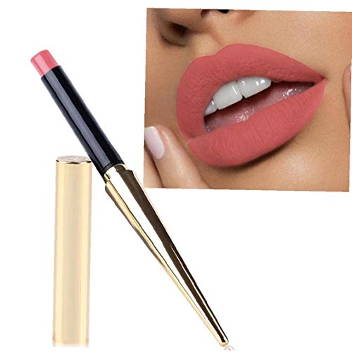 1pc Barra De Labios Mate Impermeable Y Dura Más Tiempo Bala Belleza Del Lápiz Labial Lip Cosmética Hidratante Diseño Satin Pintalabios Regalo Magnífico Para Muchachas De Las Mujeres (09)