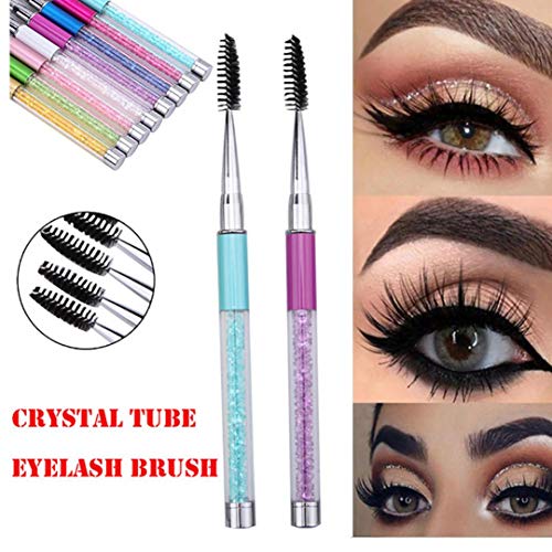 1PC Cepillo Profesional De La Visión Con El Casquillo Ceja Cepillos De Rimel Cepillos Varitas Del Aplicador Herramientas De Belleza Portátil Para Uso De Maquillaje (Rosa)