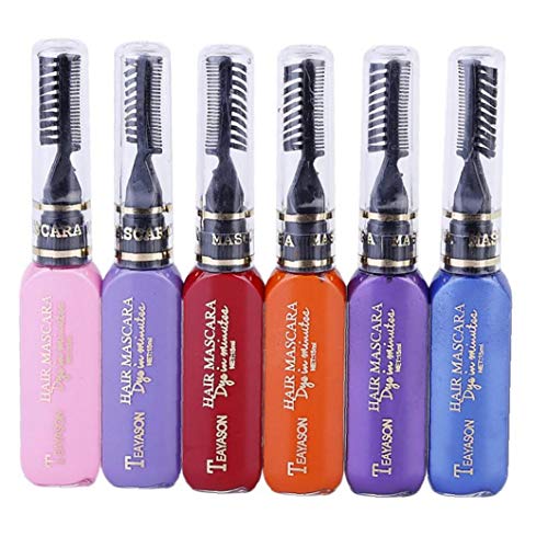 1pc Color Temporal Del Pelo De La Tiza De Forma Instantánea Herramienta De Tinte De Pelo Color Palo De Pelo Rimel No Tóxico Lavable Tiza Del Pelo Perfecto Estilismo (rosa)