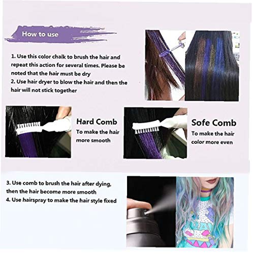 1pc Color Temporal Del Pelo De La Tiza De Forma Instantánea Herramienta De Tinte De Pelo Color Palo De Pelo Rimel No Tóxico Lavable Tiza Del Pelo Perfecto Estilismo (rosa)