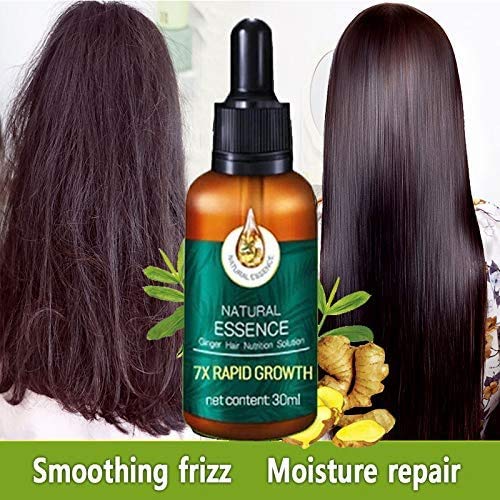 1pc/2pcs/3pcs 7X Rapid Growth Hair Treatment, 7 Day Hair Growth Serum Essence Oil Regrow, Anti Hair Loss Fast Hair Growth Serum Ginger Essential Oil Promotes Thicker and Regrowth (30ml)