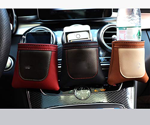 1pcs Bolsa De Almacenamiento Interior Del Organizador Del Coche ,Interor Air Vent Cell Phone Keys Monedas Almacenamiento Bolsa MultifuncióN Con Gancho,Para Jaguar S Type Svr Xfr Xf Xkr F-Type Xe Xj-S