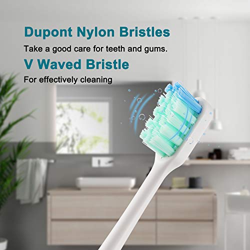2 Cepillos de Dientes Eléctricos Sonic, 5 Modos 6 Cabezales de Repuesto Carga Rápida USB que Dura 30 Días, Cepillos de Dientes con Temporizador Inteligente Incorporado para Parejas y Familias