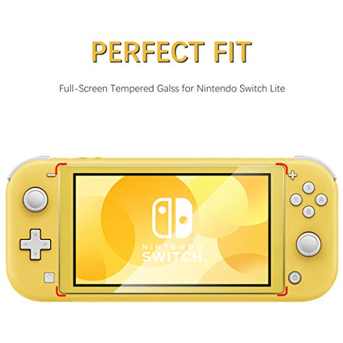 [2 Pack] UniqueMe Protector de Pantalla para Nintendo Switch Lite, Vidrio Templado [ 9H Dureza ] [Sin Burbujas] HD Film Cristal Templado para Nintendo Switch Lite con Garantía de Reemplazo de por Vida
