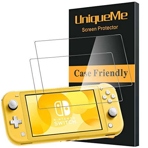 [2 Pack] UniqueMe Protector de Pantalla para Nintendo Switch Lite, Vidrio Templado [ 9H Dureza ] [Sin Burbujas] HD Film Cristal Templado para Nintendo Switch Lite con Garantía de Reemplazo de por Vida