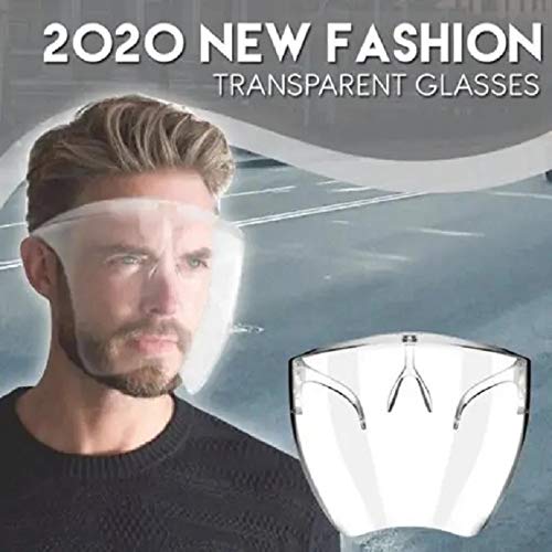 2 Packs Ranblf Innovative Face Shield Glasses Cover-Transparent Glasses Designed Fashion Style & Comfort M+L