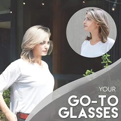 2 Packs Ranblf Innovative Face Shield Glasses Cover-Transparent Glasses Designed Fashion Style & Comfort M+L