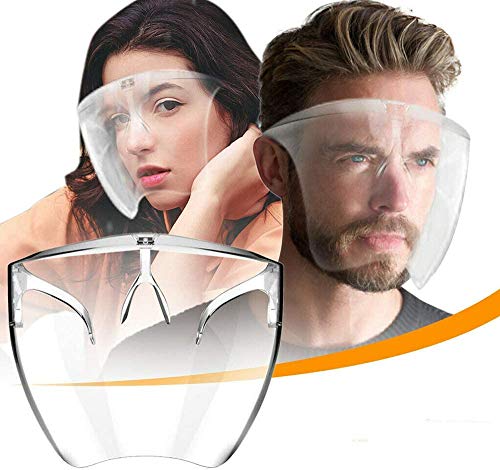 2 Packs Ranblf Innovative Face Shield Glasses Cover-Transparent Glasses Designed Fashion Style & Comfort M+L