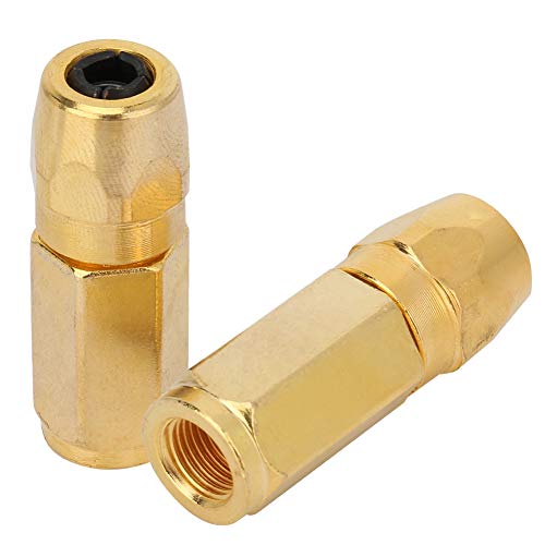 2 Piezas Boquilla de Engrase,Boquilla Plana de Pistola de Engrase Boquilla Grasa Adaptador de Boquillas para Aplicaciones Automotrices,Motocicletas,Camiones,Granjas e Industriales(dorado)