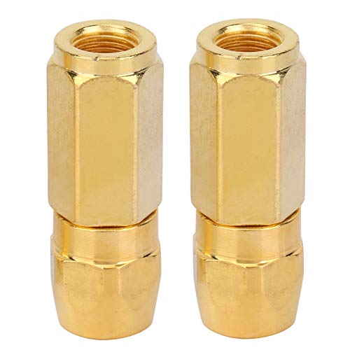 2 Piezas Boquilla de Engrase,Boquilla Plana de Pistola de Engrase Boquilla Grasa Adaptador de Boquillas para Aplicaciones Automotrices,Motocicletas,Camiones,Granjas e Industriales(dorado)