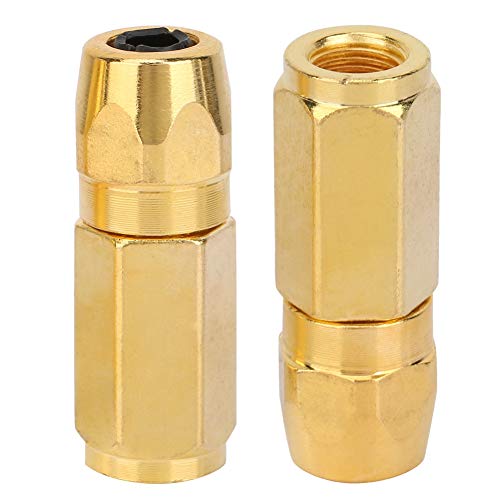 2 Piezas Boquilla de Engrase,Boquilla Plana de Pistola de Engrase Boquilla Grasa Adaptador de Boquillas para Aplicaciones Automotrices,Motocicletas,Camiones,Granjas e Industriales(dorado)