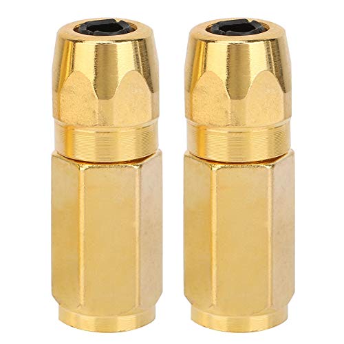 2 Piezas Boquilla de Engrase,Boquilla Plana de Pistola de Engrase Boquilla Grasa Adaptador de Boquillas para Aplicaciones Automotrices,Motocicletas,Camiones,Granjas e Industriales(dorado)