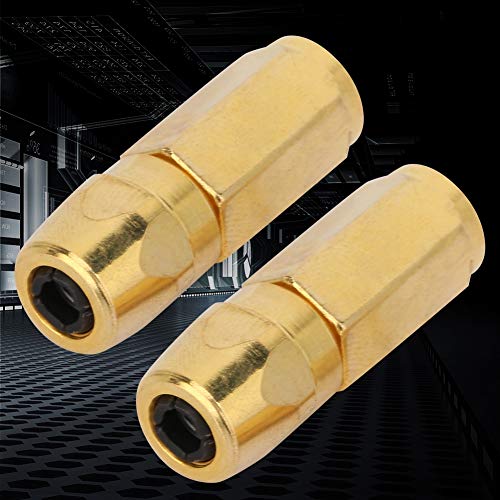 2 Piezas Boquilla de Engrase,Boquilla Plana de Pistola de Engrase Boquilla Grasa Adaptador de Boquillas para Aplicaciones Automotrices,Motocicletas,Camiones,Granjas e Industriales(dorado)