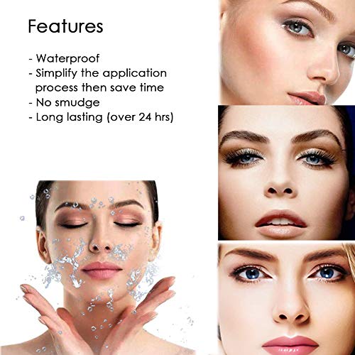 2 Piezas, Lápiz de Cejas 3D, Cejas Microblading Impermeables con Micro Tenedor, Fácil de Crear, Lápiz de Cejas Tridimensional Natural Rubio