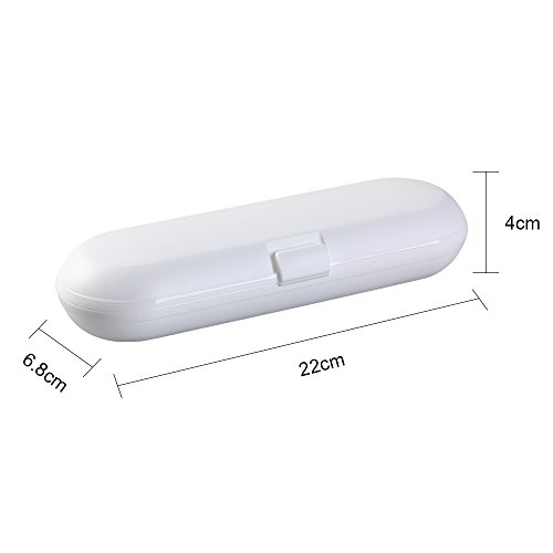 2 Piezas Portátil Estuche de Viaje para Cepillo Eléctrico de Dientes, URAQT Bolsa Caja Protectora de Blanco para Oral-B y Philip