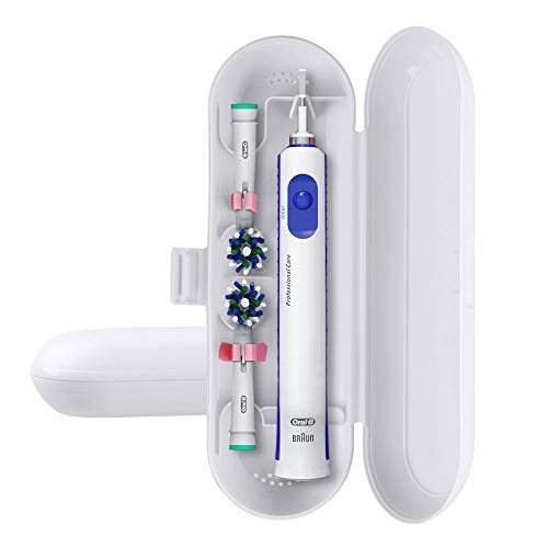 2 Piezas Portátil Estuche de Viaje para Cepillo Eléctrico de Dientes, URAQT Bolsa Caja Protectora de Blanco para Oral-B y Philip
