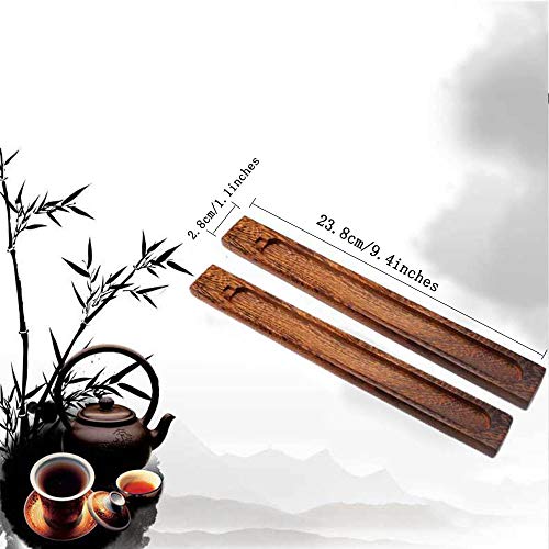 2 Piezas Soporte de Incienso de Madera de Bambú, Soporte de Incienso, Marrón, Marco De Madera de Alitas de Pollo, Varitas de Madera de Incienso, Se Puede Utilizar Para Cumpleaños, Fiestas