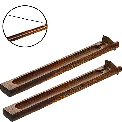 2 Piezas Soporte de Incienso de Madera de Bambú, Soporte de Incienso, Marrón, Marco De Madera de Alitas de Pollo, Varitas de Madera de Incienso, Se Puede Utilizar Para Cumpleaños, Fiestas