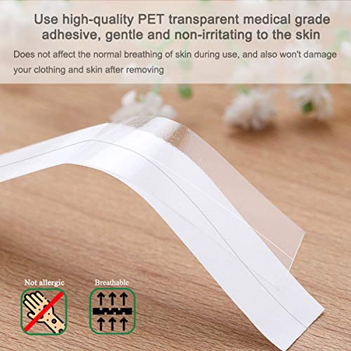 2 Rollos Fashion Tapes Cinta de Doble Cara Transparente Adhesive Tape para Clothes Body con 1 Dispensador