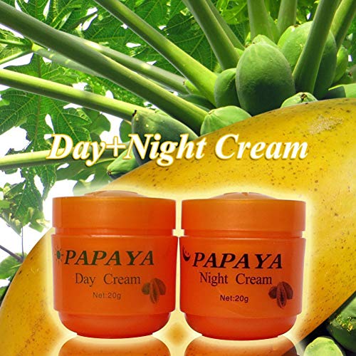 2 unidades de crema de blanqueamiento de papaya definida hidratante diluir manchas de rociador aclarante pigmentario rostro blanqueador.