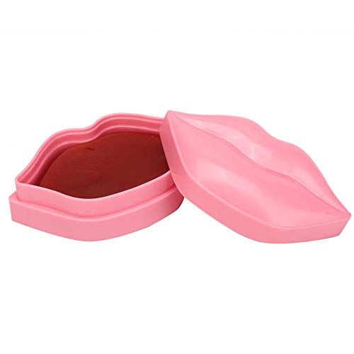 20 piezas Máscara de labios de colágeno rosa Máscara de labios Máscara de labios Parche de gel Cuidado de los labios Máscara exfoliante de belleza para labios Hidratante, pellizcos, labios agrietados